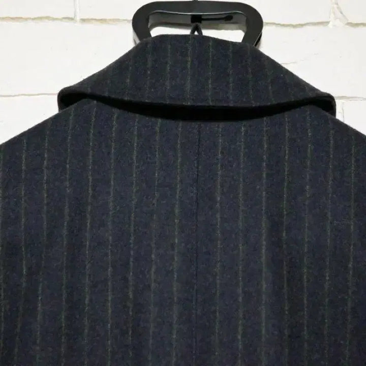 [BUNJANG] Fox Brothers Striped Balmacaan Coat / 폭스 브라더스 스트라이프 발마칸 코트
