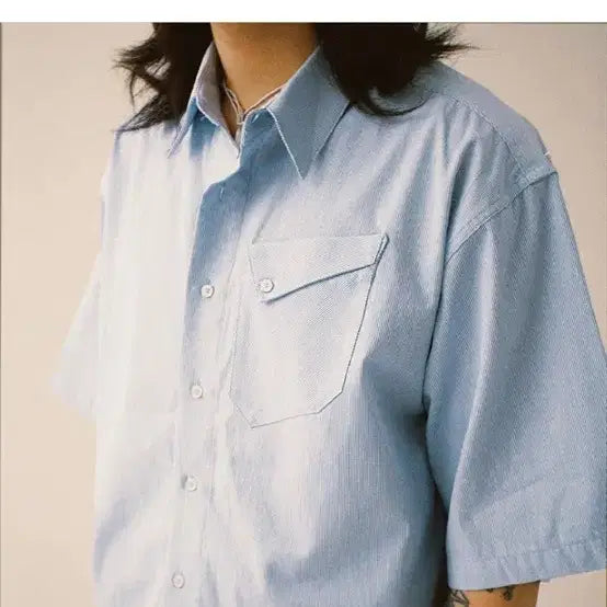 [BUNJANG] Newchiefchicd.p Stripe Pattern Short Sleeve Shirt / 뉴치프시크디피 반팔셔츠 2