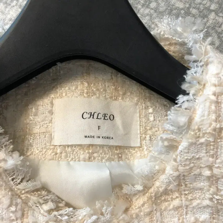 [BUNJANG] Ivory Tweed Jacket / 라운드 노카라 트위드 자켓 올드머니룩 출근룩 아이보리 크림