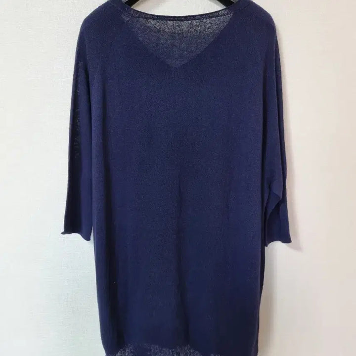 [BUNJANG] Holgament Linen-Rayon Blend V-Neck Knit Top / 홀가먼트 마.인견 5부 니트 77.88