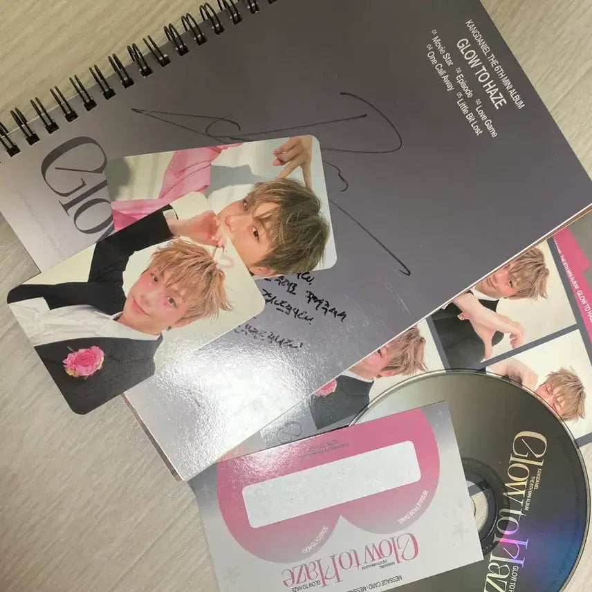 [SOLD OUT] 강다니엘 6집 glow to haze 싸인 멘트 포카 비매 앨범