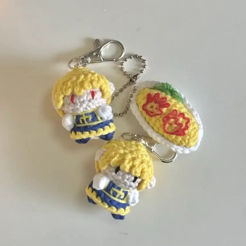 [BUNJANG] Hunter x Hunter Omurice Crochet Keychain / 헌터헌터 오므라이스 뜨개 키링