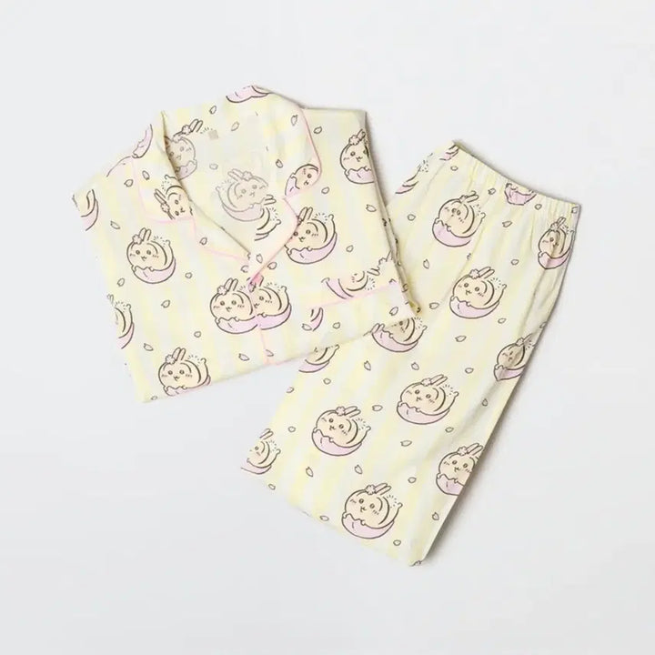 [BUNJANG] Spao Monjakkui Cherry Blossom Usagi Long Sleeve Pajamas S / 미개봉) 스파오 먼작귀 벚꽃 우사기 긴팔 잠옷 파자마 S