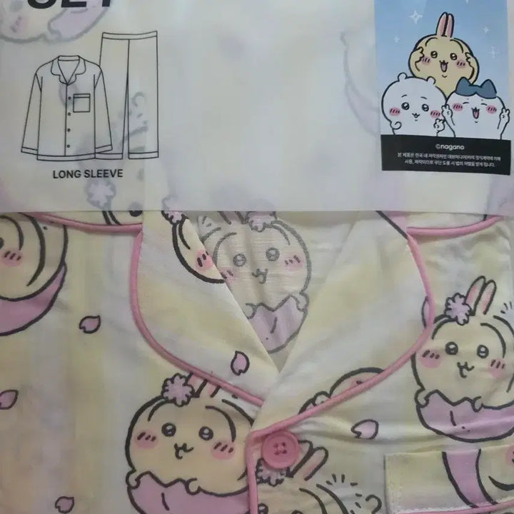 [BUNJANG] Spao Monjakkui Cherry Blossom Usagi Long Sleeve Pajamas S / 미개봉) 스파오 먼작귀 벚꽃 우사기 긴팔 잠옷 파자마 S