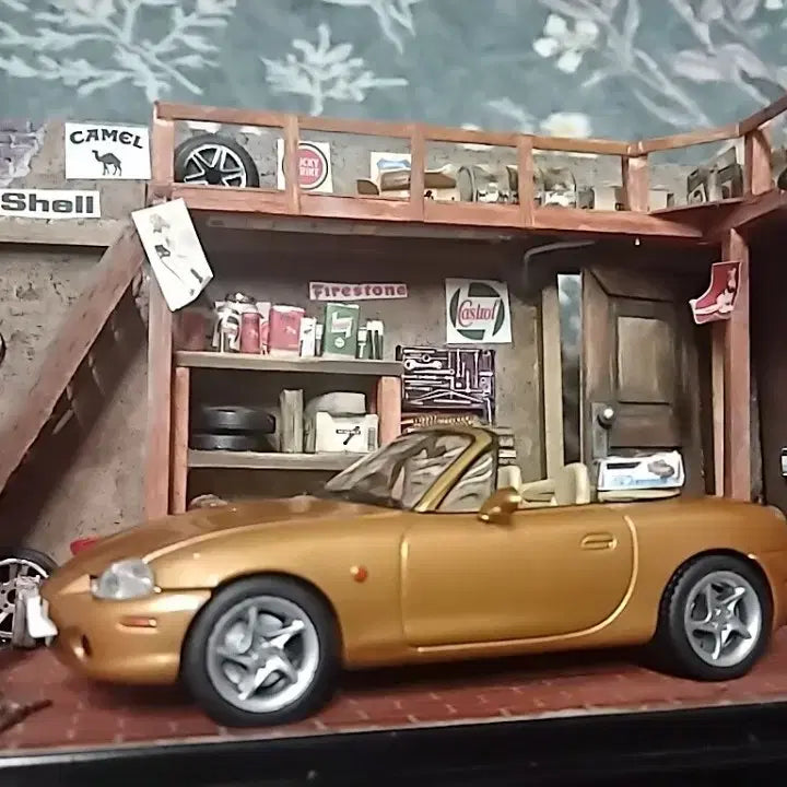 [BUNJANG] 1/43 Scale Car Repair Diorama / 1/43자동차정비 디오라마(개인자작품)
