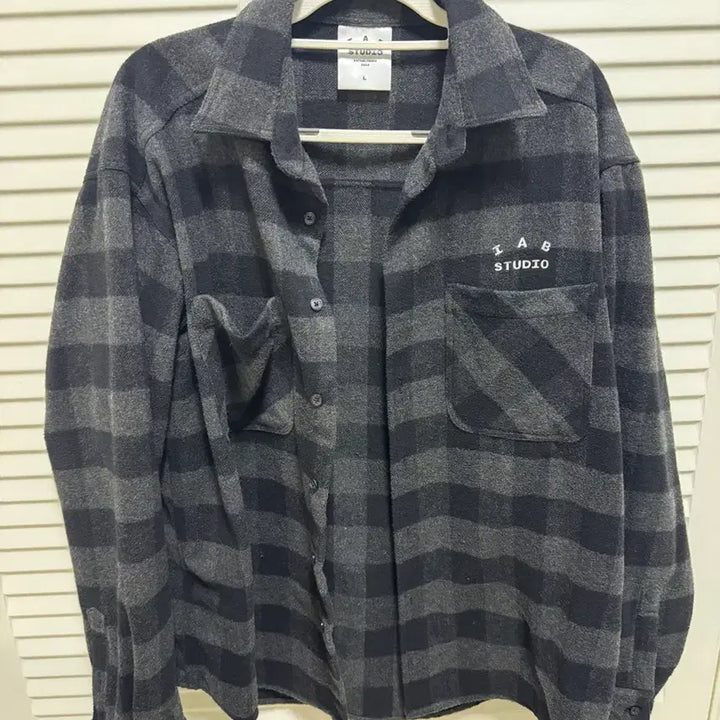 [BUNJANG] IAPP Studio Gingham Check Shirt Black L / 아이앱스튜디오 깅엄 체크셔츠 블랙 L