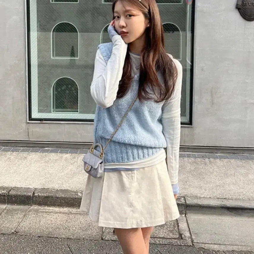 [SOLD OUT] 르흐 소프트 컬러링 베스트 (베이비블루)
