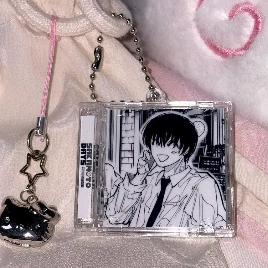 [BUNJANG] Sakamoto Days Nagumo Yoichi Double-Sided NFC Acrylic Keychain / [사카모토 데이즈] NFC 흑백 나구모 요이치 양면 아크릴 CD 키링