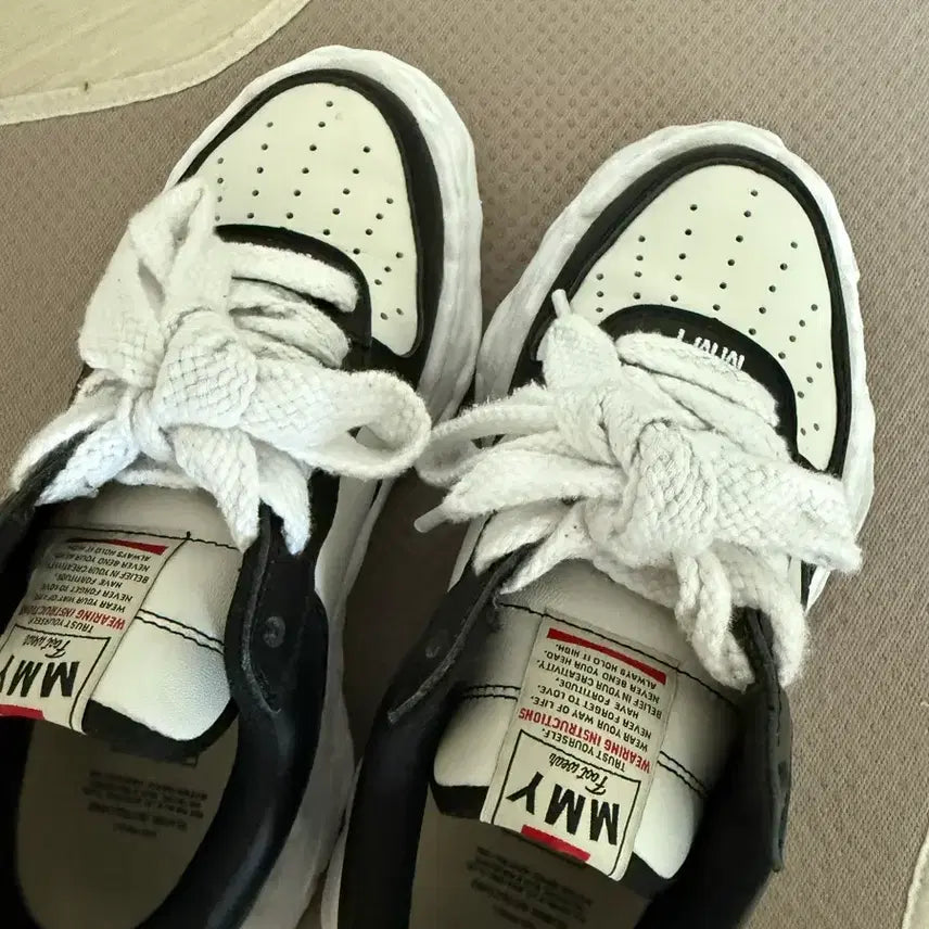 [BUNJANG] Mihara Yasuhiro Wayne Leather Low-Top Sneakers / 미하라야스히로 웨인 레더 로우탑 40사이즈MMY
