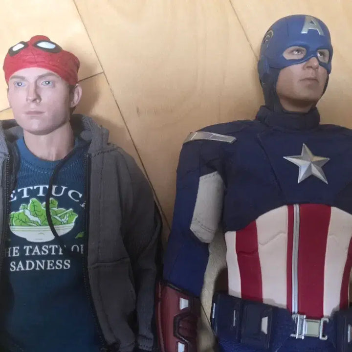 [BUNJANG] Captain America &amp; Spider-Man Figure Set / 캡틴 아메리카 &amp; 스파이더맨 피규어 세트