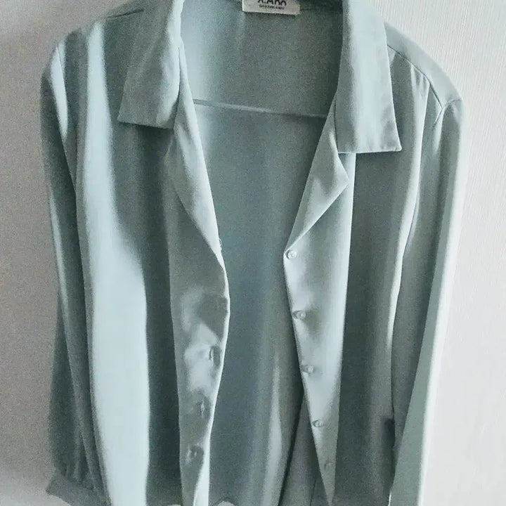 [BUNJANG] Mint Color Shirt Blouse / 민트 셔츠 블라우스
