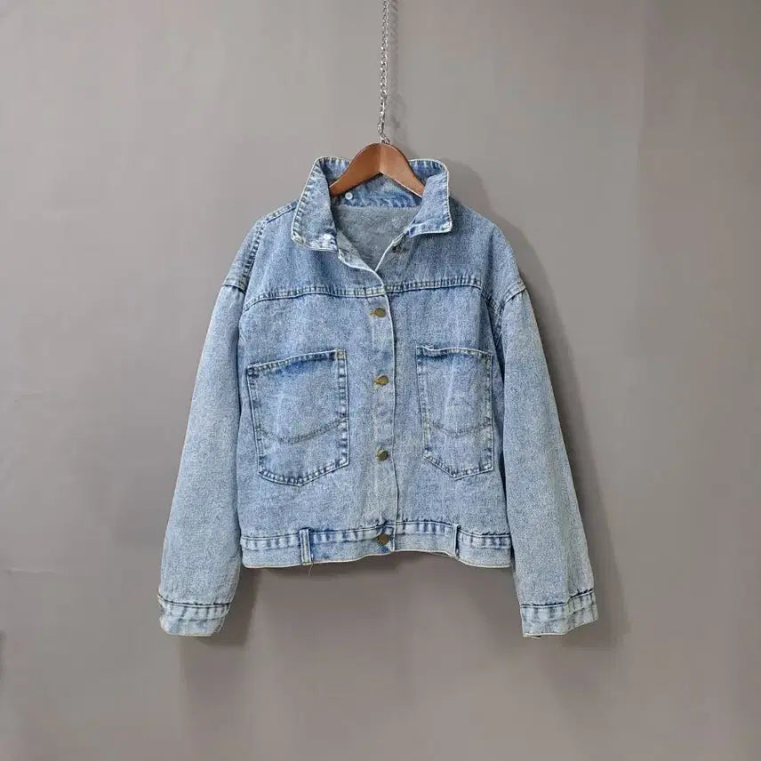 [BUNJANG] Vintage Washed Denim Jacket / 청 데님 안감퍼 빈티지 워싱 자켓 점퍼
