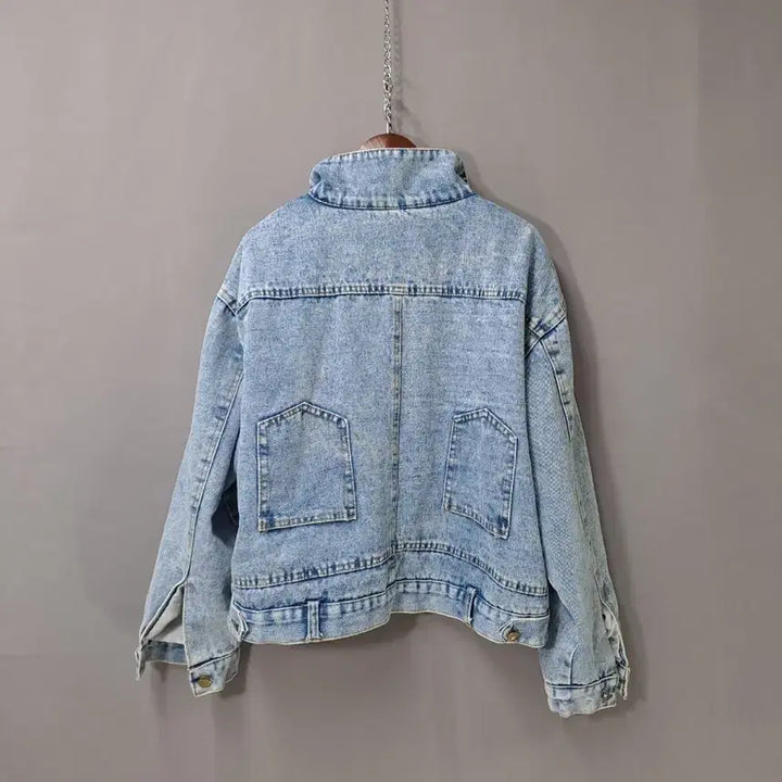 [BUNJANG] Vintage Washed Denim Jacket / 청 데님 안감퍼 빈티지 워싱 자켓 점퍼
