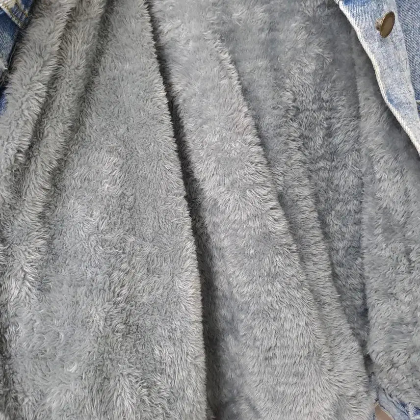 [BUNJANG] Vintage Washed Denim Jacket / 청 데님 안감퍼 빈티지 워싱 자켓 점퍼