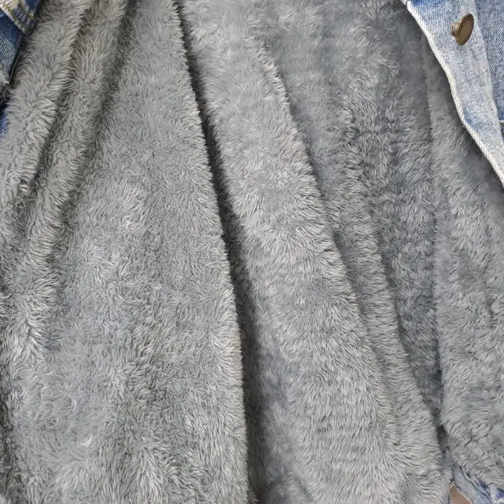 [BUNJANG] Vintage Washed Denim Jacket / 청 데님 안감퍼 빈티지 워싱 자켓 점퍼