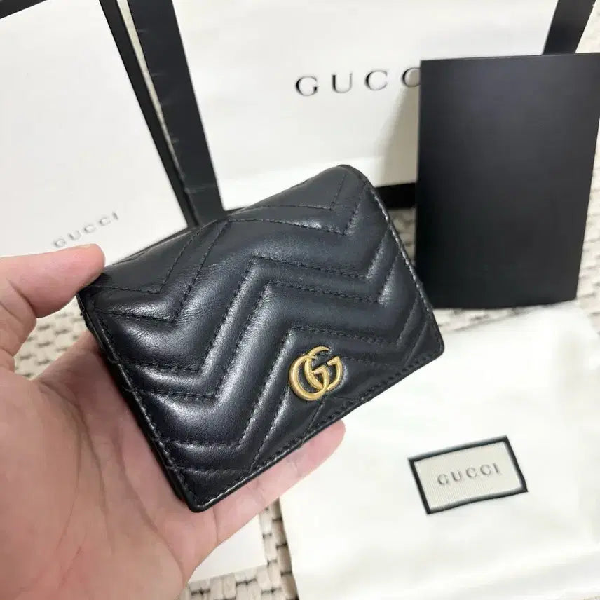 [BUNJANG] Gucci Marmont Matelasse Wallet Black / (정품)(풀구성)구찌 마몬트 마틀라세 반지갑 블랙