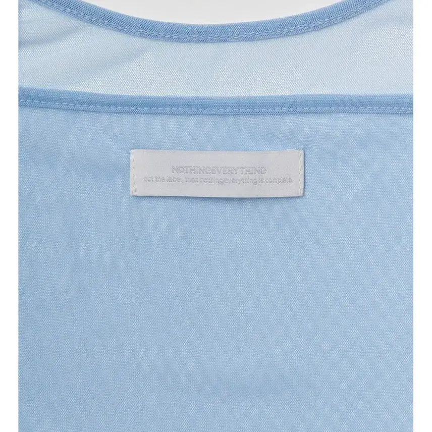 [BUNJANG] Nothing Everything Mesh Sleeveless Top Ice Blue / 낫띵에브리띵 매쉬 슬리브리스 탑 아이스블루