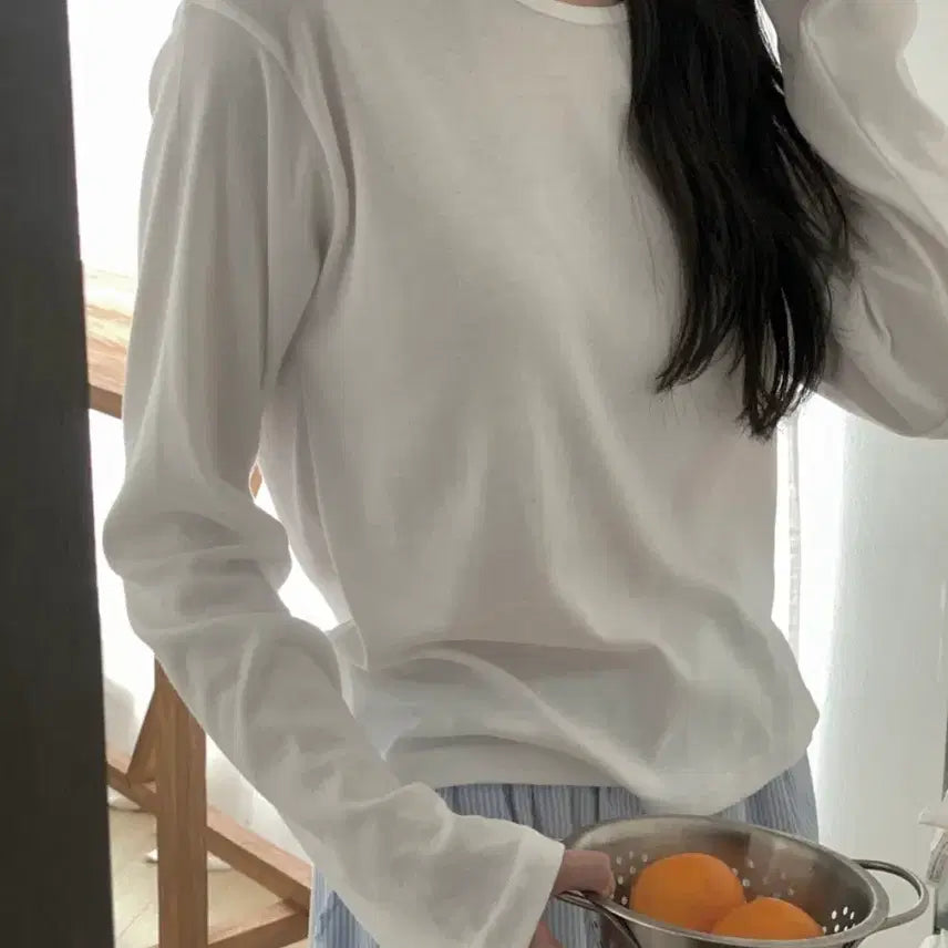 [BUNJANG] Basic Long Sleeve T-shirt / 3col) 새상품 라운드넥 면 폴리 루즈핏 긴팔티 긴팔 티셔츠 기본티
