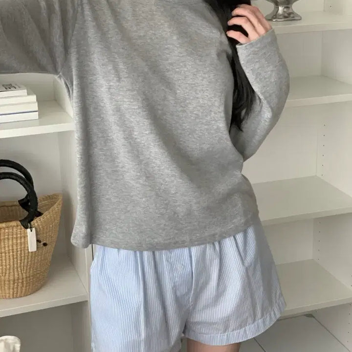 [BUNJANG] Basic Long Sleeve T-shirt / 3col) 새상품 라운드넥 면 폴리 루즈핏 긴팔티 긴팔 티셔츠 기본티
