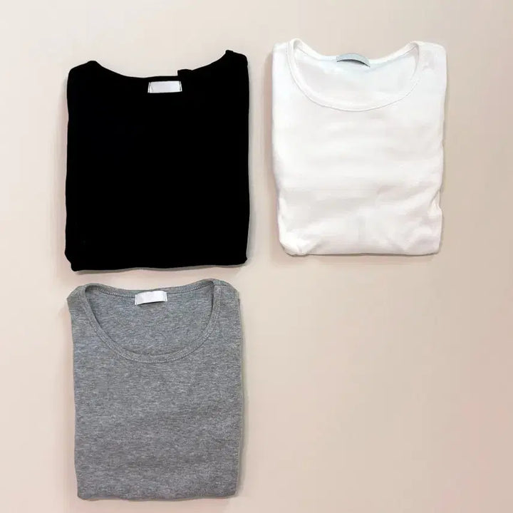 [BUNJANG] Basic Long Sleeve T-shirt / 3col) 새상품 라운드넥 면 폴리 루즈핏 긴팔티 긴팔 티셔츠 기본티
