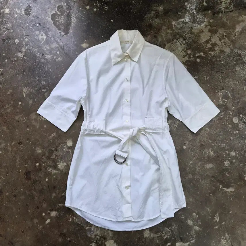 [BUNJANG] Celine White Belted Jacket / 36) 셀린느 화이트 벨티드 자켓