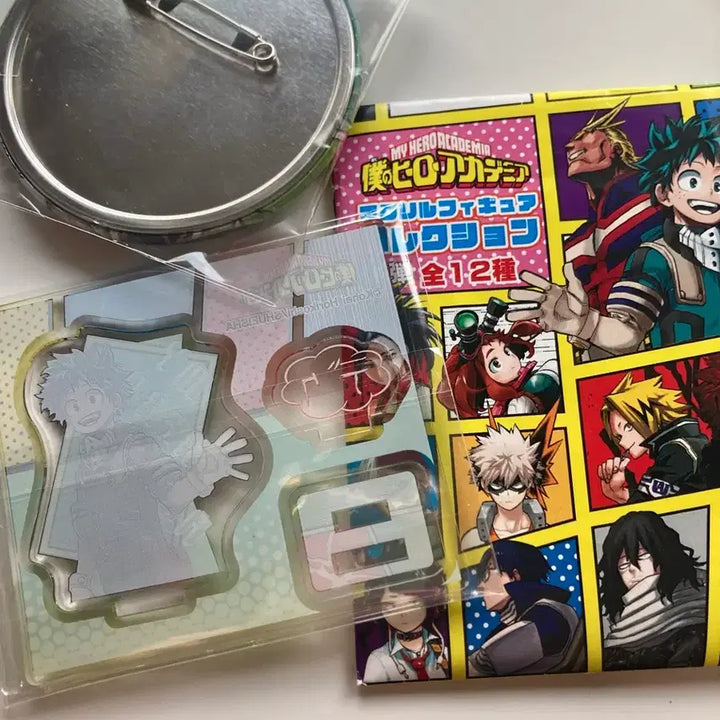 [BUNJANG] My Hero Academia Midoriya Acrylic Diorama &amp; Can Badge Bundle Set / 나히아 미도리야 원화 디오라마 아크릴 캔뱃지 일괄 점프샵