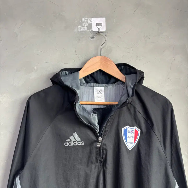 [BUNJANG] Adidas Suwon Samsung Half-Zip Windbreaker Jacket / 아디다스 수원삼성 반집업 바람막이