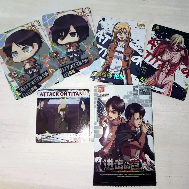 [BUNJANG] Attack on Titan Official Goods Card Bundle Set / 진격의 거인 공식 굿즈 카드 5종 일괄