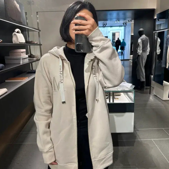 [BUNJANG] Max Mara NOSTOC Hooded Zip-Up Cream / 막스마라 NOSTOC 후드 집업 크림
