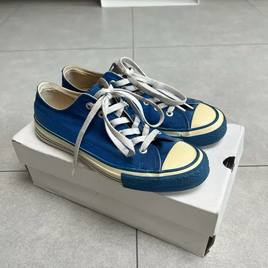 [BUNJANG] Undercover Canvas Sneakers Blue (260) / 언더커버 캔버스 스니커즈 블루 S(260)