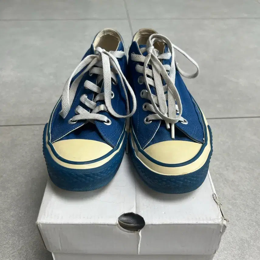 [BUNJANG] Undercover Canvas Sneakers Blue (260) / 언더커버 캔버스 스니커즈 블루 S(260)