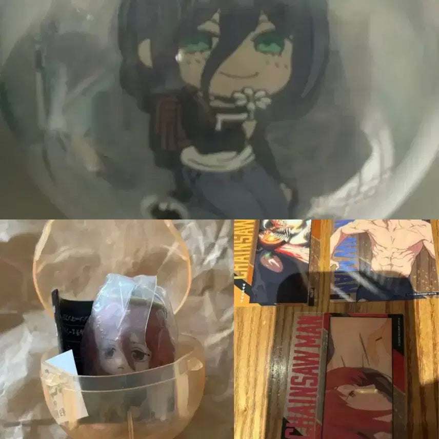 [BUNJANG] Chainsaw Man - The Movie: Reze Rubber Charm + Angel Devil Gacha + 3 Cards Bundle Set / 체인소맨 레제 러버참 + 천사 대롱가챠 + 카드3장