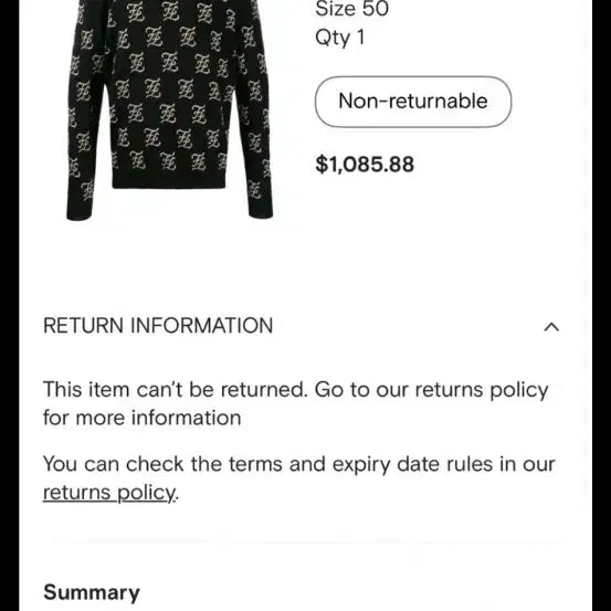 [BUNJANG] Fendi Knit Sweater / 펜디 니트