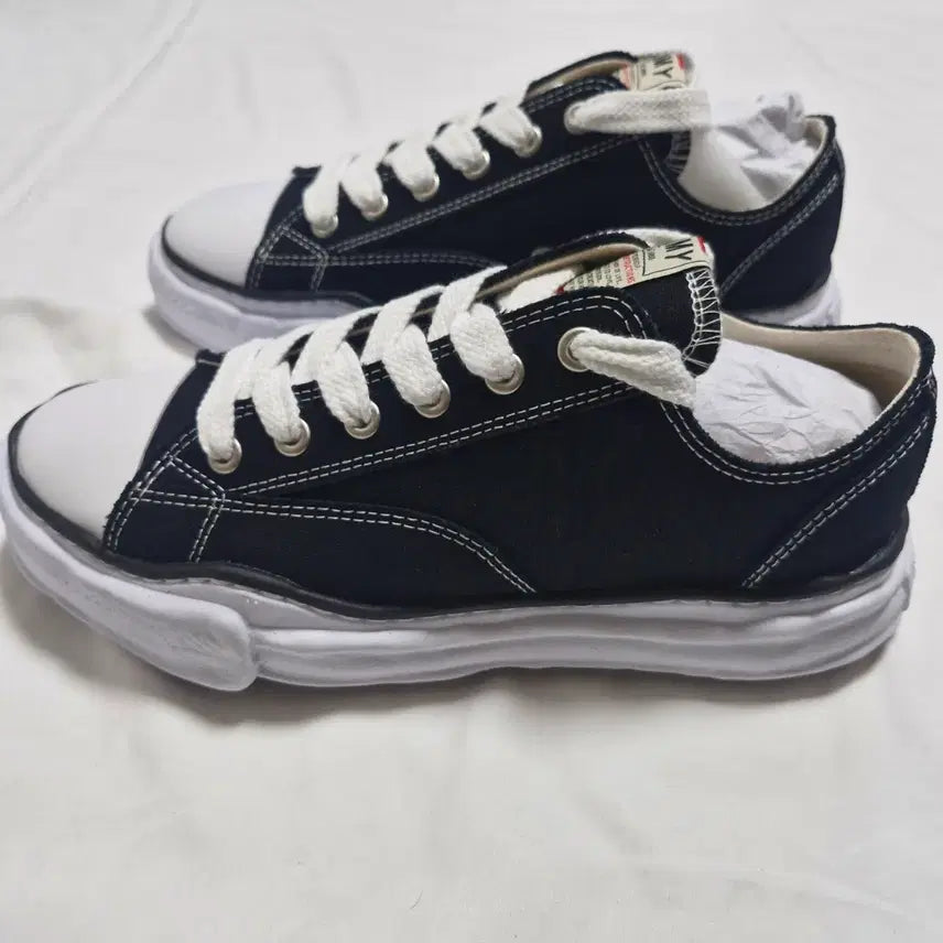[BUNJANG] Maison Mihara Yasuhiro Peterson OG Sole Canvas Low Sneakers Black / 메종 미하라 야스히로 피터슨 OG 솔 캔버스 로우 스니커즈 블랙