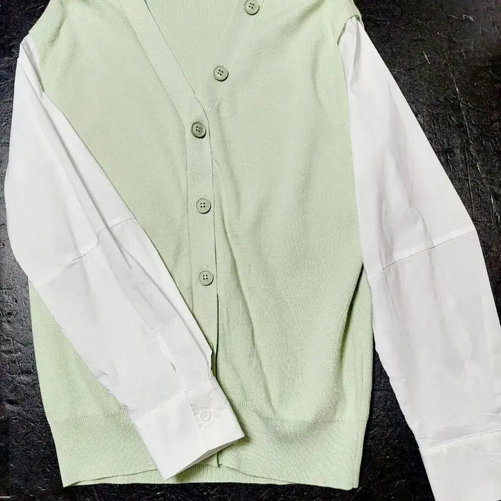[BUNJANG] Stefanel Rayon Knit Cardigan Shirt / 스테파넬 미착용새옷 가디건 셔츠 니트 레이온