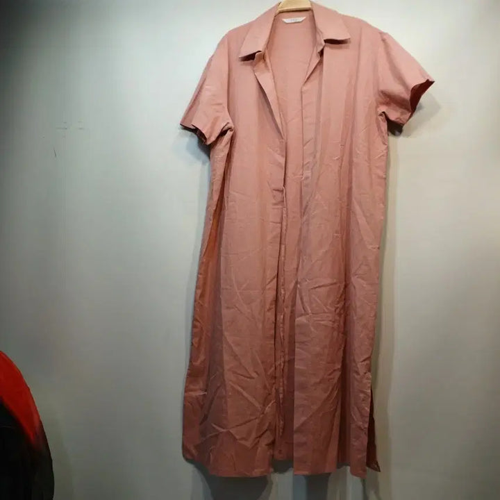 [BUNJANG] Pink Long Shirt Dress / 핑크색 롱 셔츠 원피스100~110사이즈여름  63332