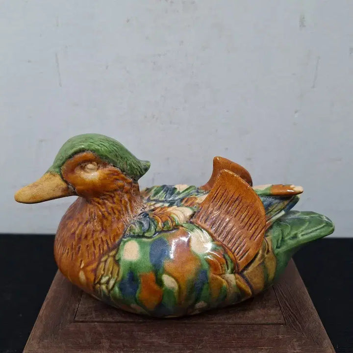 [BUNJANG] Chinese Antique Tri-Color Mandarin Duck Pair / 중국도자기,골동품,삼채원앙한쌍