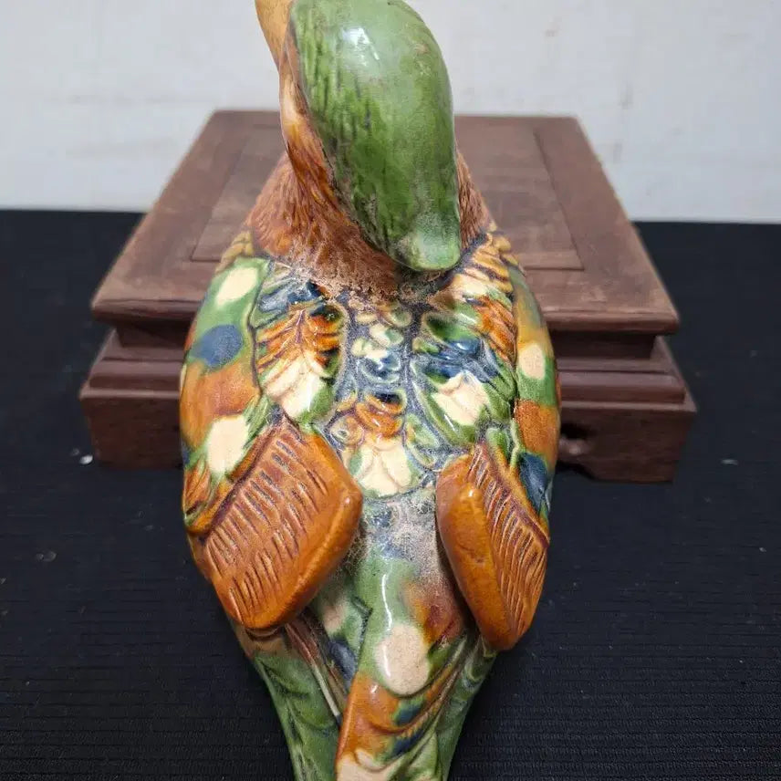 [BUNJANG] Chinese Antique Tri-Color Mandarin Duck Pair / 중국도자기,골동품,삼채원앙한쌍