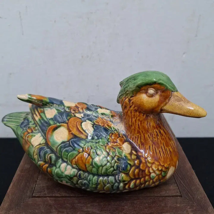 [BUNJANG] Chinese Antique Tri-Color Mandarin Duck Pair / 중국도자기,골동품,삼채원앙한쌍