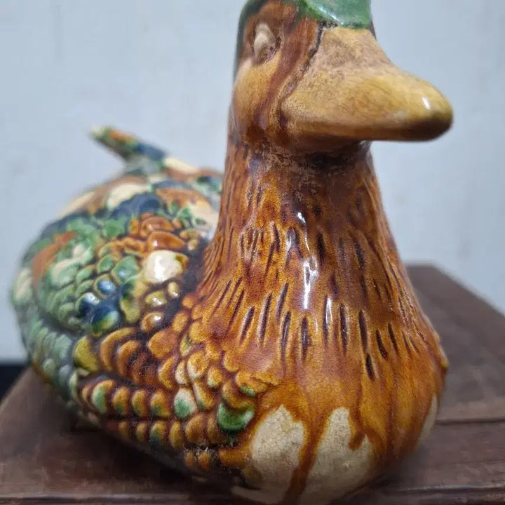 [BUNJANG] Chinese Antique Tri-Color Mandarin Duck Pair / 중국도자기,골동품,삼채원앙한쌍