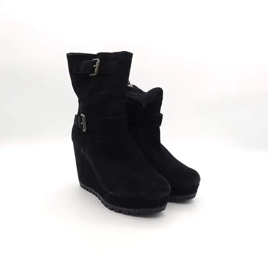 [BUNJANG] PRADA Sport Calfskin Suede Buckle Wedge Ankle Boots / [35/230] PRADA 프라다 스포츠 카프스킨 스웨이드 버클 앵클부츠