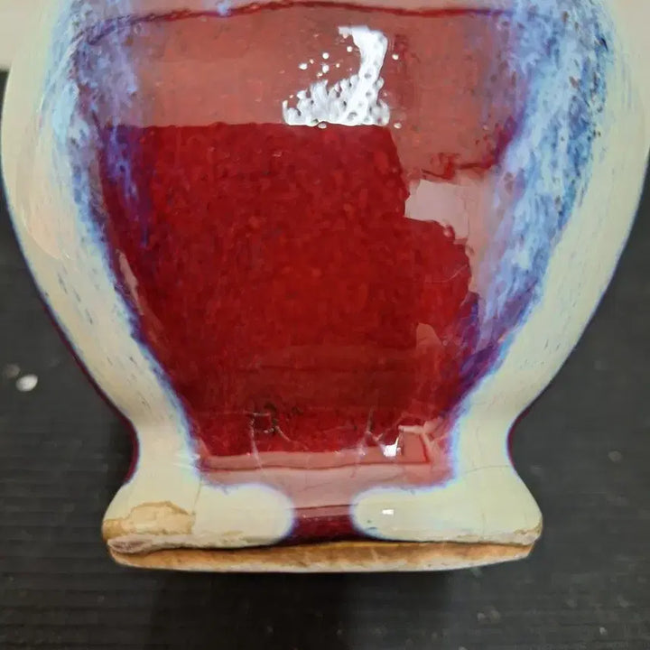 [BUNJANG] Chinese Antique Red-Glazed Porcelain Vase / 중국도자기,골동품,홍유요변관이병