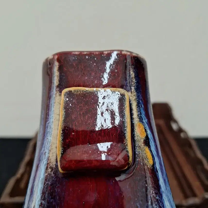 [BUNJANG] Chinese Antique Red-Glazed Porcelain Vase / 중국도자기,골동품,홍유요변관이병