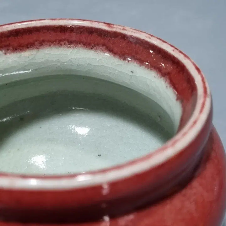 [BUNJANG] Oxblood Glaze Tripod Incense Burner / 홍유삼족향로 필세. 고6지름9