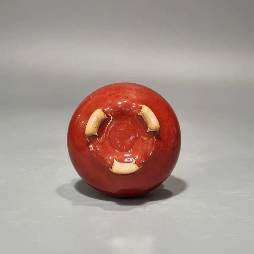 [BUNJANG] Oxblood Glaze Tripod Incense Burner / 홍유삼족향로 필세. 고6지름9