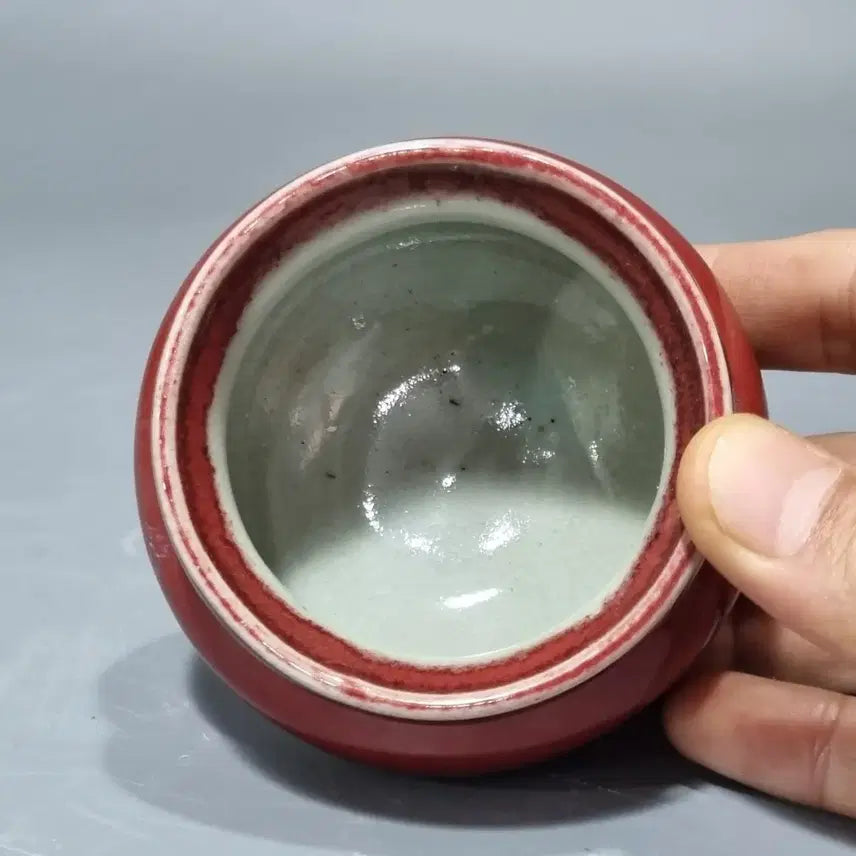 [BUNJANG] Oxblood Glaze Tripod Incense Burner / 홍유삼족향로 필세. 고6지름9