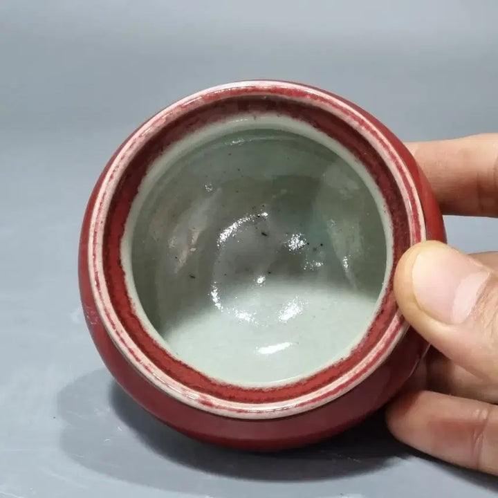 [BUNJANG] Oxblood Glaze Tripod Incense Burner / 홍유삼족향로 필세. 고6지름9