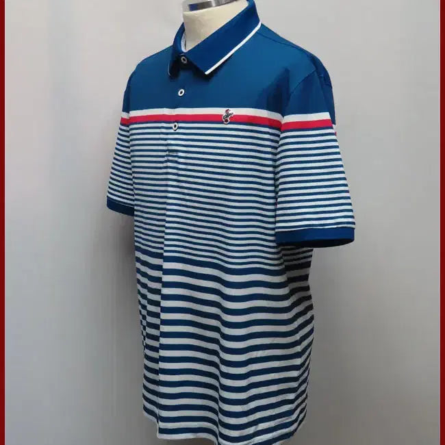 [BUNJANG] Lui Castel Blue Short Sleeve Polo Shirt / 루이까스텔/파란색 반팔티셔츠/105사이즈/따봉구제(H-12)