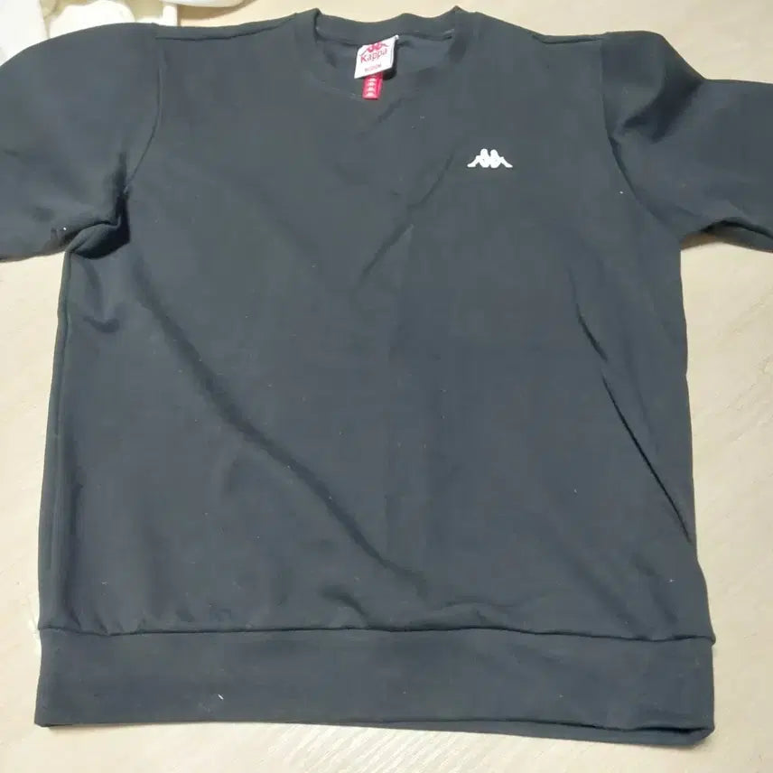 [BUNJANG] Kappa Black Crewneck T-Shirt / 카파 블랙 맨투맨 티셔츠 95