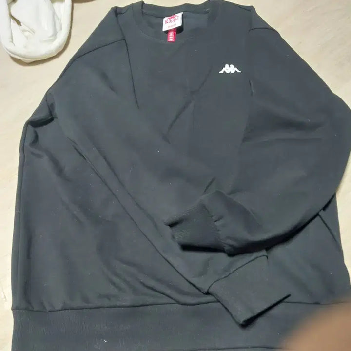 [BUNJANG] Kappa Black Crewneck T-Shirt / 카파 블랙 맨투맨 티셔츠 95